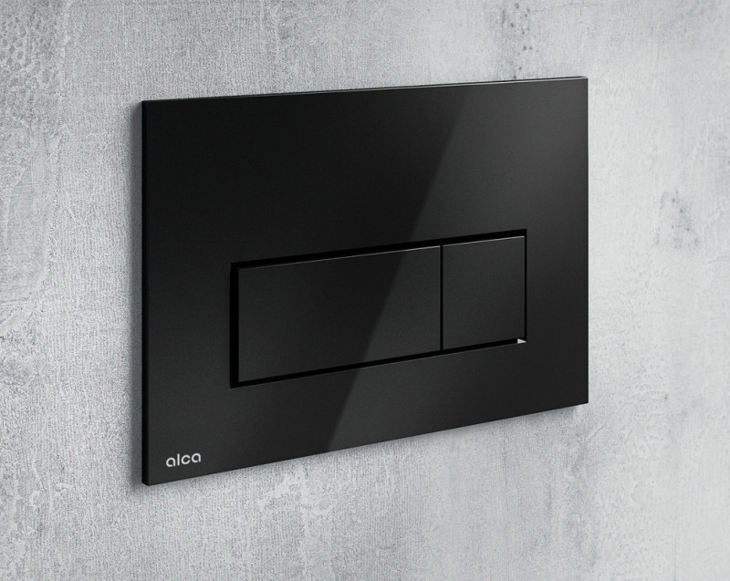 Alca Thin przycisk do stelaża WC czarny mat M1878
