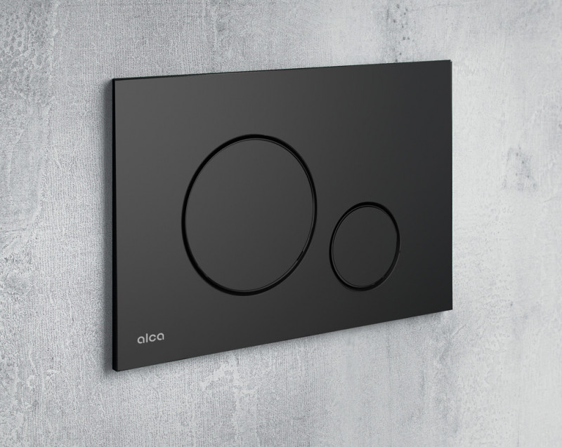 Alca Thin przycisk do stelaża WC czarny mat M678