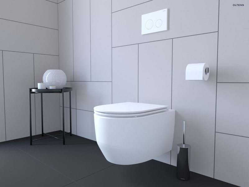 Oltens Lule przycisk spłukujący do WC biały mat 57102900
