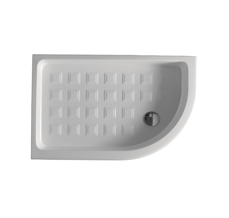 Kerasan Retro brodzik półokrągły ceramiczny prawy 80x120 DX biały 1332