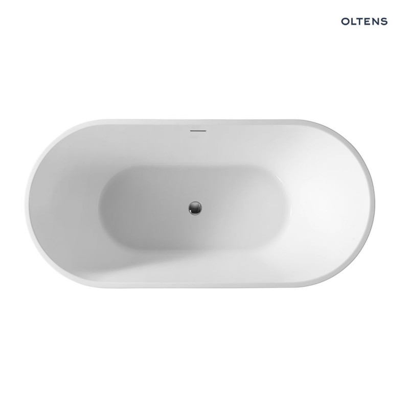 Oltens Yrsa wanna wolnostojąca 172x82 cm owalna akryl biały połysk 12024000