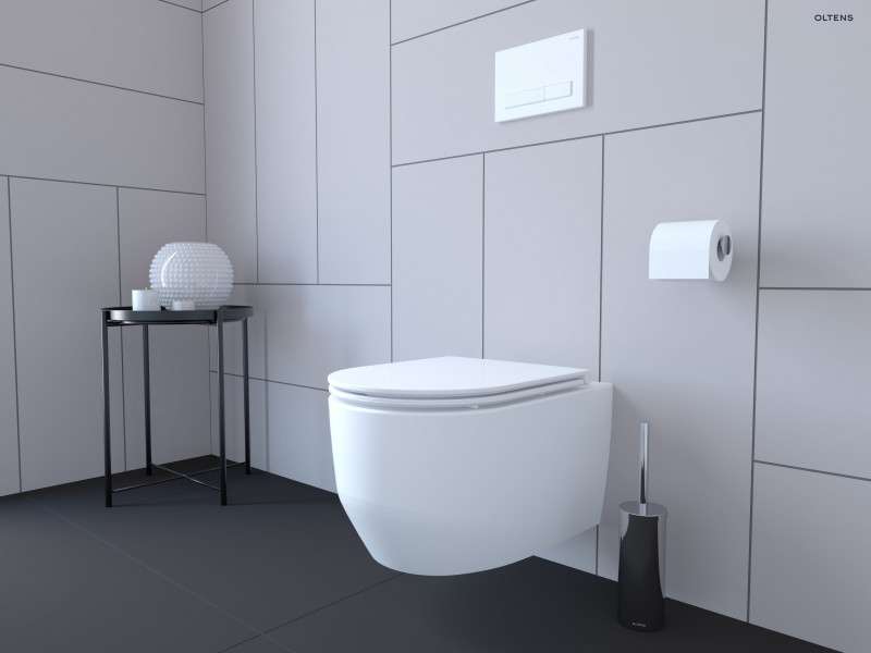 Oltens Torne przycisk spłukujący do WC biały mat 57101900