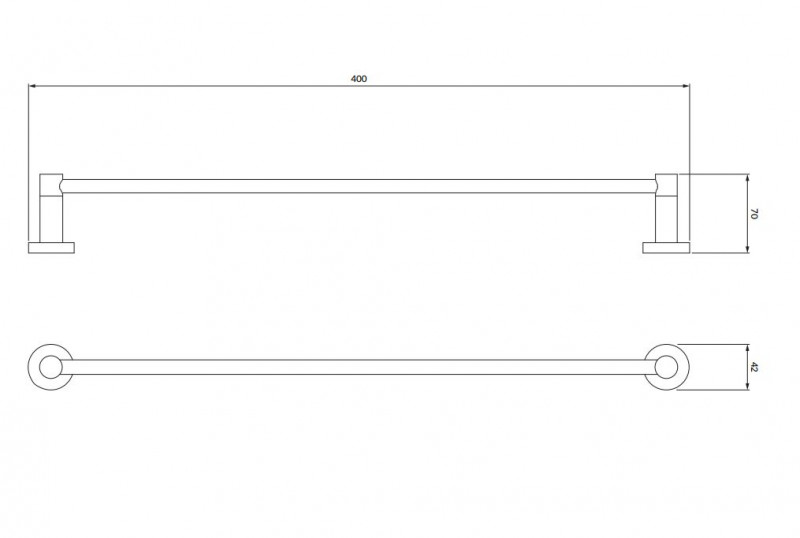Omnires Modern Project reling wieszak na ręcznik 40 cm mosiądz szczotkowany MP60214BSB