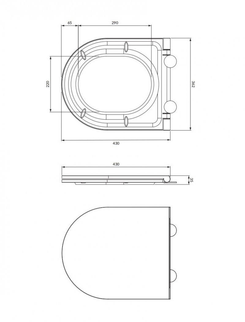 Omnires Ottawa deska wolnoopadająca duroplast biały mat OTTAWADEBM