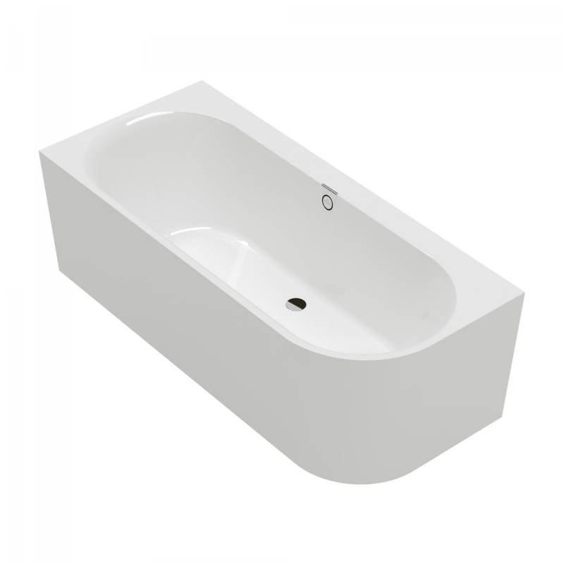 Villeroy&Boch Oberon 2.1 wanna wolnostojąca przyścienna lewa 180x80 z syfonem Quaryl biały weiss alpin UBQ180OBN9CL00VD01