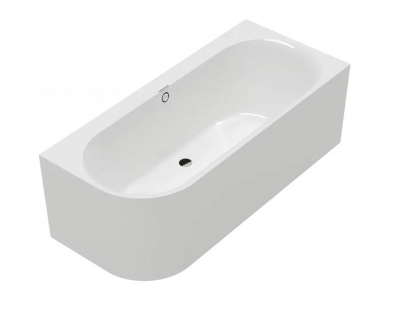 Villeroy&Boch Oberon 2.1 wanna wolnostojąca przyścienna prawa 180x80 z syfonem Quaryl biały weiss alpin UBQ180OBN9CR00VD01