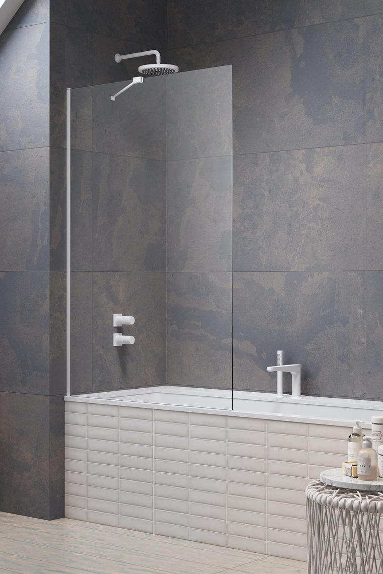 Radaway Modo New White PNJ II parawan nawannowy jednoczęściowy 50 cm L/P biały przeźroczyste Easy Clean 10006050-04-01