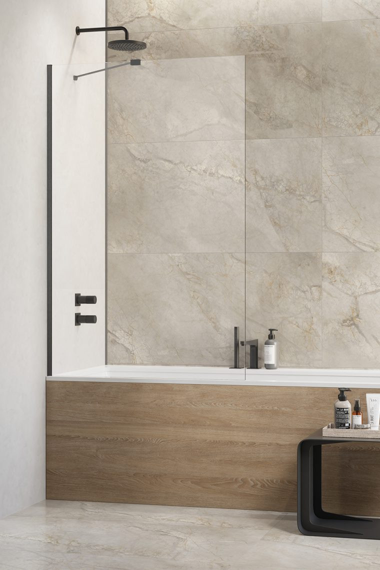 Radaway Modo New Brushed Gun Metal PNJ II parawan nawannowy jednoczęściowy 50 cm L/P gunmetal szczotkowany przeźroczyste Easy Clean 10006050-92-01