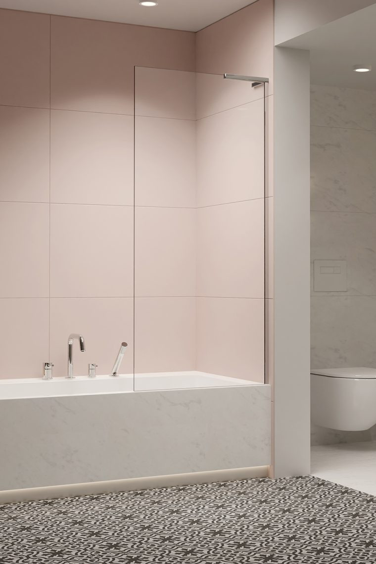 Radaway Modo SL PNJ II parawan nawannowy jednoczęściowy 90 cm prawy chrom przeźroczyste Easy Clean 10316090-01-01R