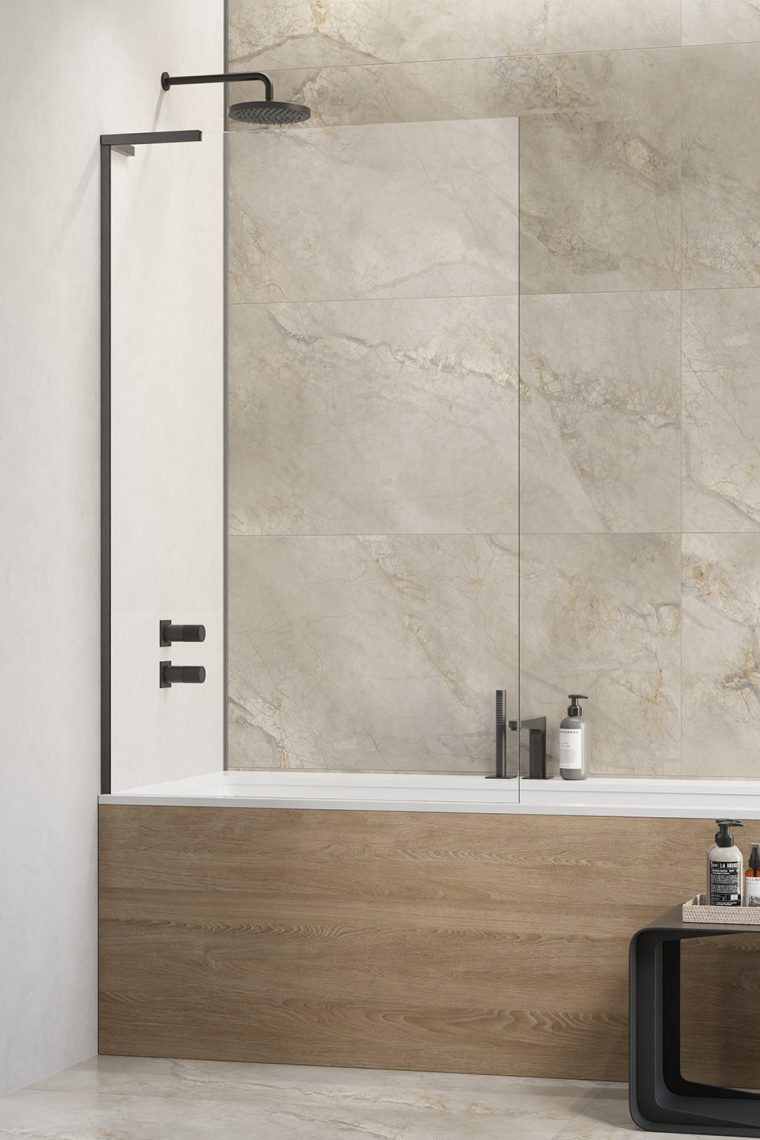 Radaway Modo SL Brushed Gun Metal PNJ II parawan nawannowy jednoczęściowy 60 cm lewy gun metal szczotkowany przeźroczyste Easy Clean 10316060-92-01L