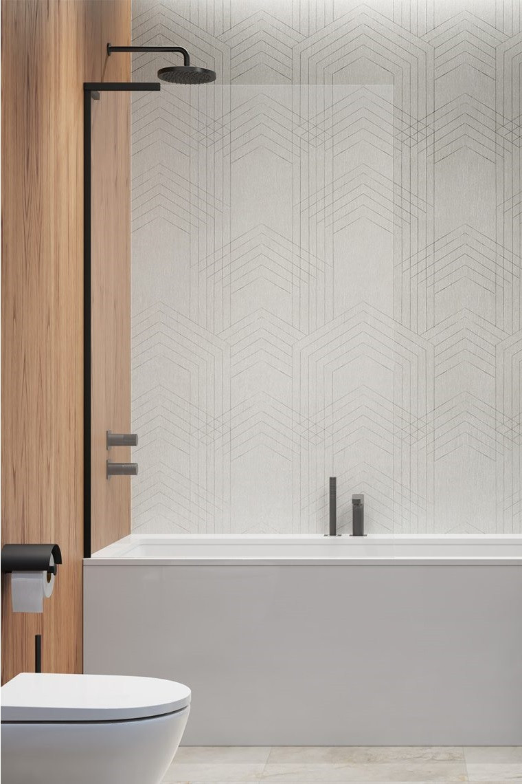 Radaway Modo SL Black PNJ II parawan nawannowy jednoczęściowy 80 cm lewy czarny przeźroczyste Easy Clean 10316080-54-01L