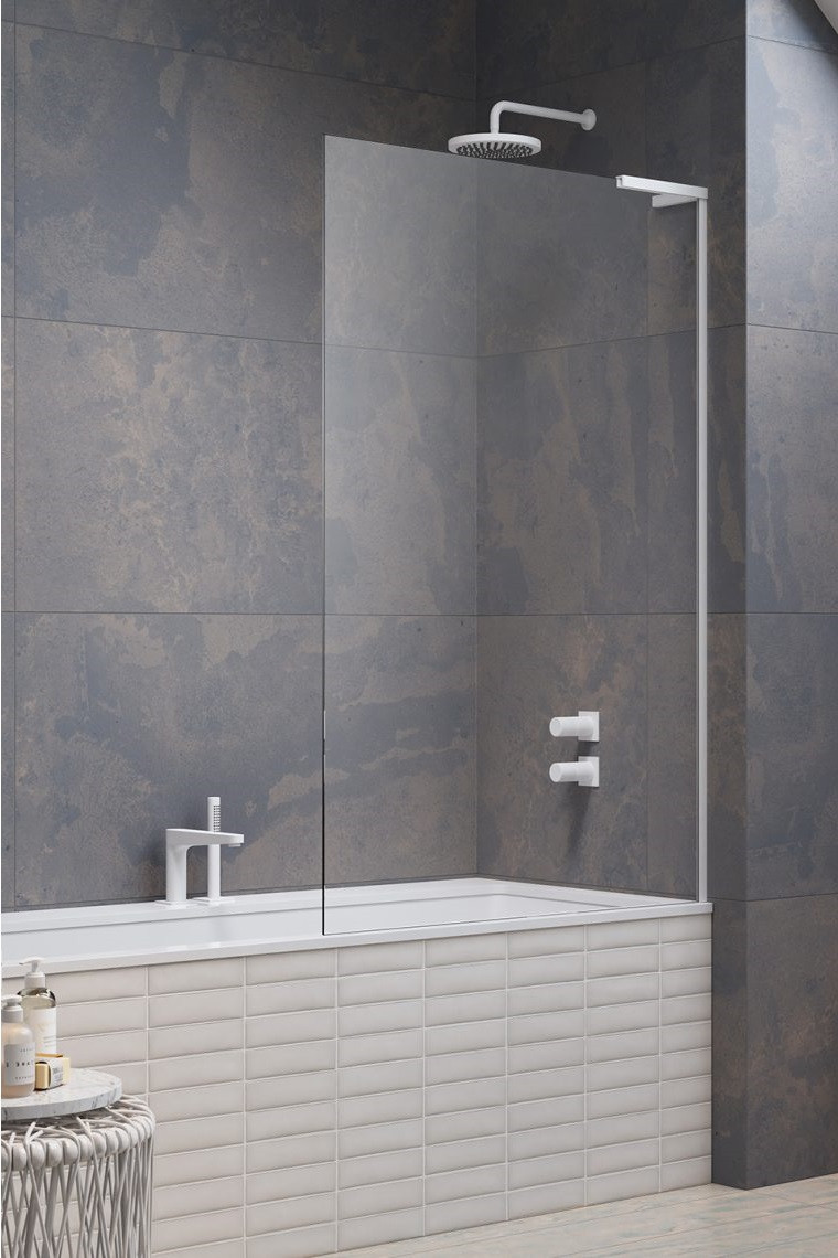 Radaway Modo SL White PNJ II parawan nawannowy jednoczęściowy 60 cm prawy biały przeźroczyste Easy Clean 10316060-04-01R