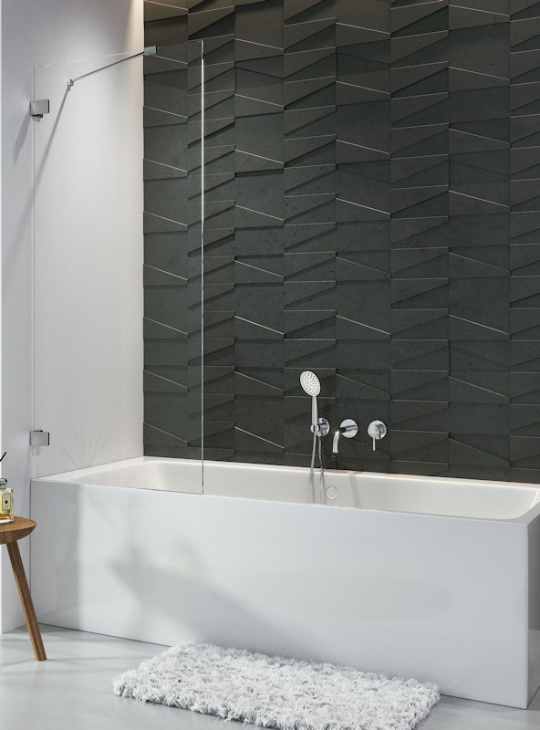 Radaway Euphoria PNJ parawan nawannowy jednoczęściowy 100 cm L/P chrom przeźroczyste Easy Clean 10007100-01-01