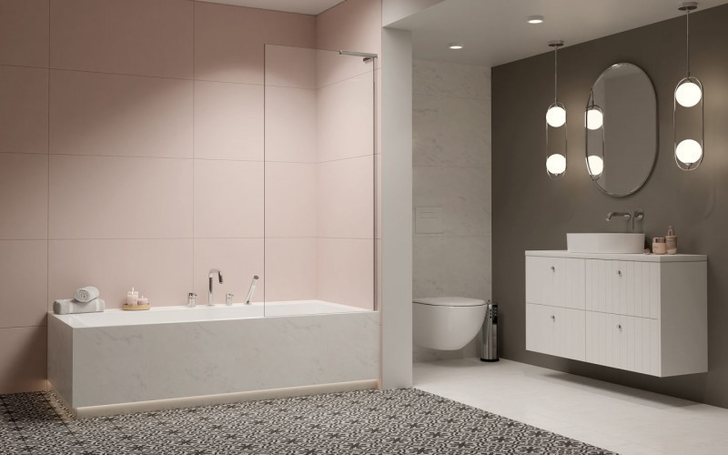 Radaway Modo SL PNJ II parawan nawannowy jednoczęściowy 100 cm prawy chrom przeźroczyste Easy Clean 10316100-01-01R