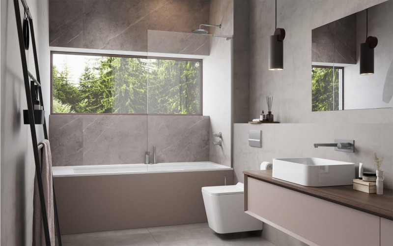 Radaway Modo SL Brushed Nickel PNJ II parawan nawannowy jednoczęściowy 90 cm prawy nikiel szczotkowany przeźroczyste Easy Clean 10316090-91-01R