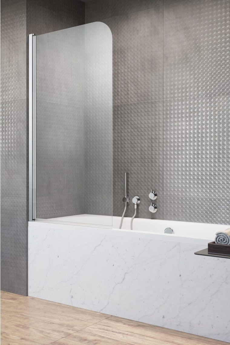 Radaway Eos PNJ I parawan nawannowy jednoczęściowy 70 cm lewy chrom przeźroczyste Easy Clean 1205101-101L