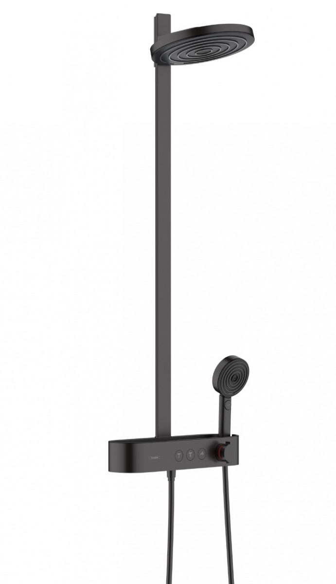 Hansgrohe Pulsify S Komplet prysznicowy 260 2jet EcoSmart z ShowerTablet Select 400 czarny matowy 24241670