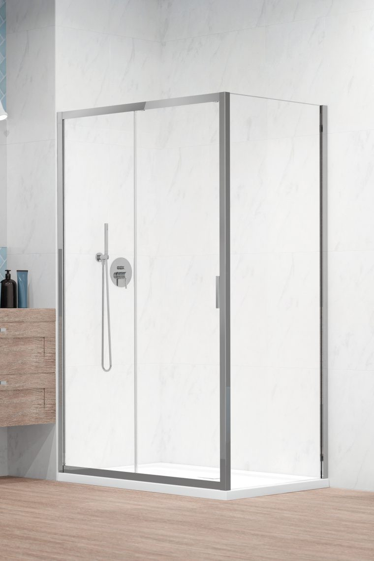 Radaway Alienta DWJ+S ścianka boczna S do drzwi  80 cm chrom przeźroczyste Easy Clean 10270080-01-01