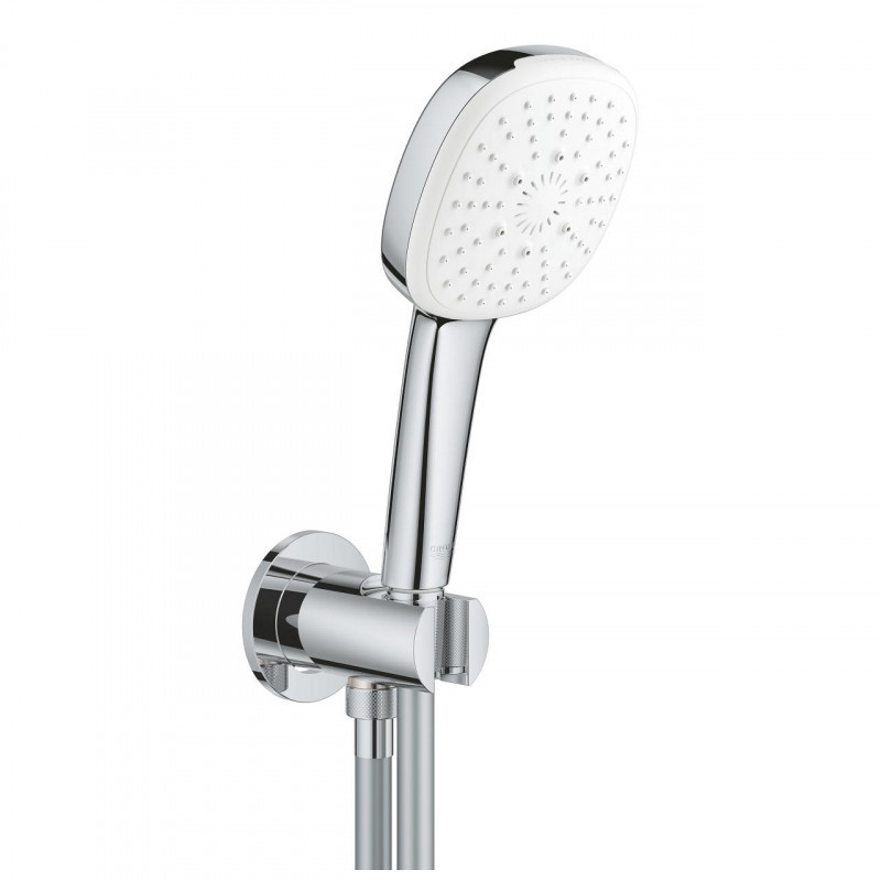Grohe Tempesta Cube 110 zestaw prysznicowy z przyłączem 3 strumienie chrom 26910003