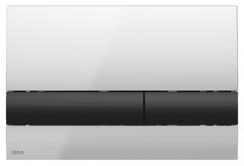 Alca przycisk do stelaża WC chrom mat/czarny połysk M1712-8