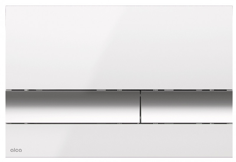 Alca przycisk do stelaża WC biały połysk/chrom połysk M1720-1