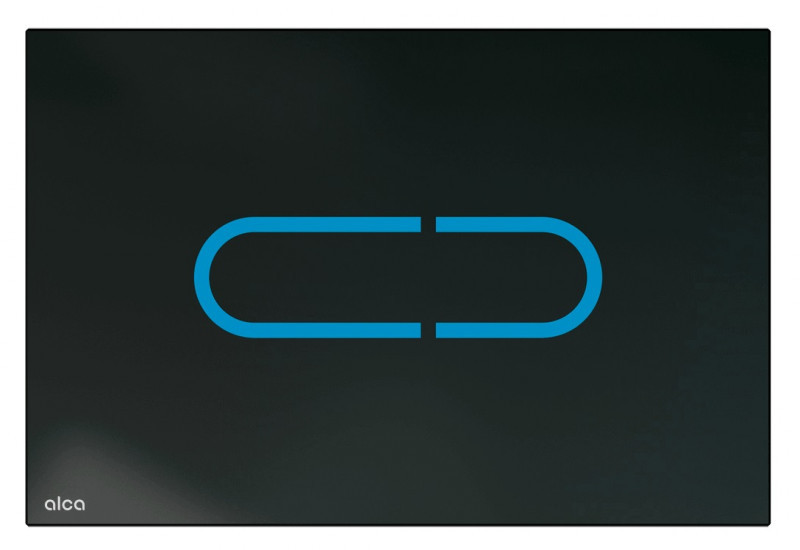 Alca Night Light przycisk do stelaża WC bezdotykowy z podświetleniem szkło-czarny NIGHT LIGHT-1-SLIM