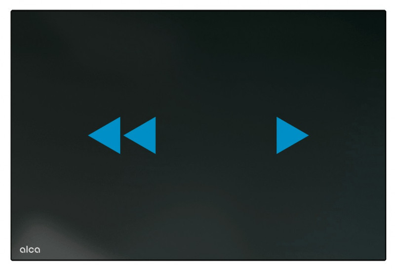 Alca Night Light przycisk do stelaża WC slim bezdotykowy z podświetleniem szkło-czarny NIGHT LIGHT-2-SLIM