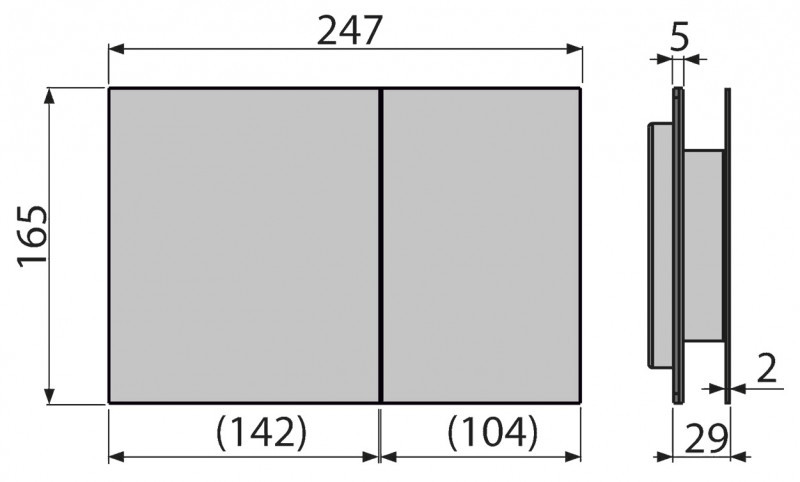 Alca Flat Air przycisk do stelaża WC stal nierdzewna-półmat