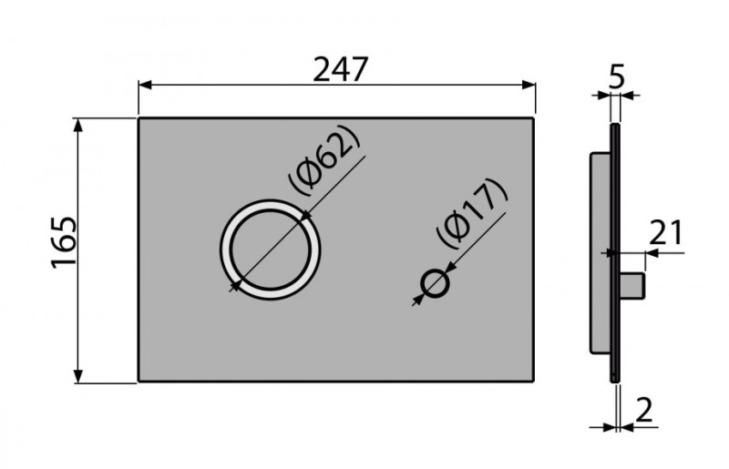 Alca Flat Sting przycisk do stelaża WC alunox-mat/połysk