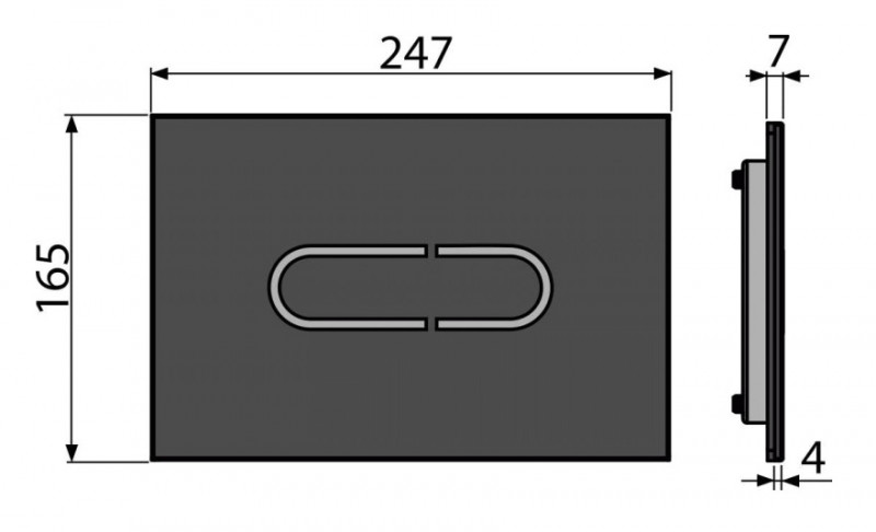 Alca Night Light przycisk do stelaża WC bezdotykowy z podświetleniem szkło-czarny NIGHT LIGHT-1