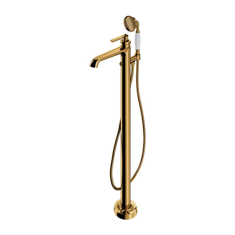 Omnires Armance bateria wannowa wolnostojąca podłogowa retro złoty AM5233GL