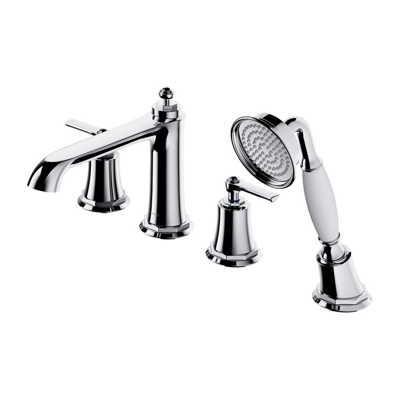 Omnires Armance bateria wannowa 4-otworowa retro chrom AM5232CR