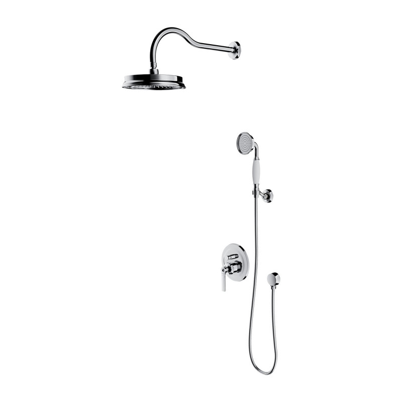 Omnires Armance zestaw prysznicowy podtynkowy z deszczownicą retro chrom SYSAM10CR