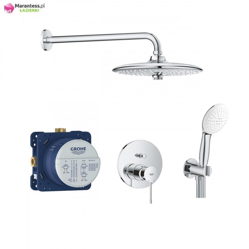 Grohe Essence New Smartbox zestaw podtynkowy kompletny z deszczownicą Euphoria 260 chrom 24058001NAT23