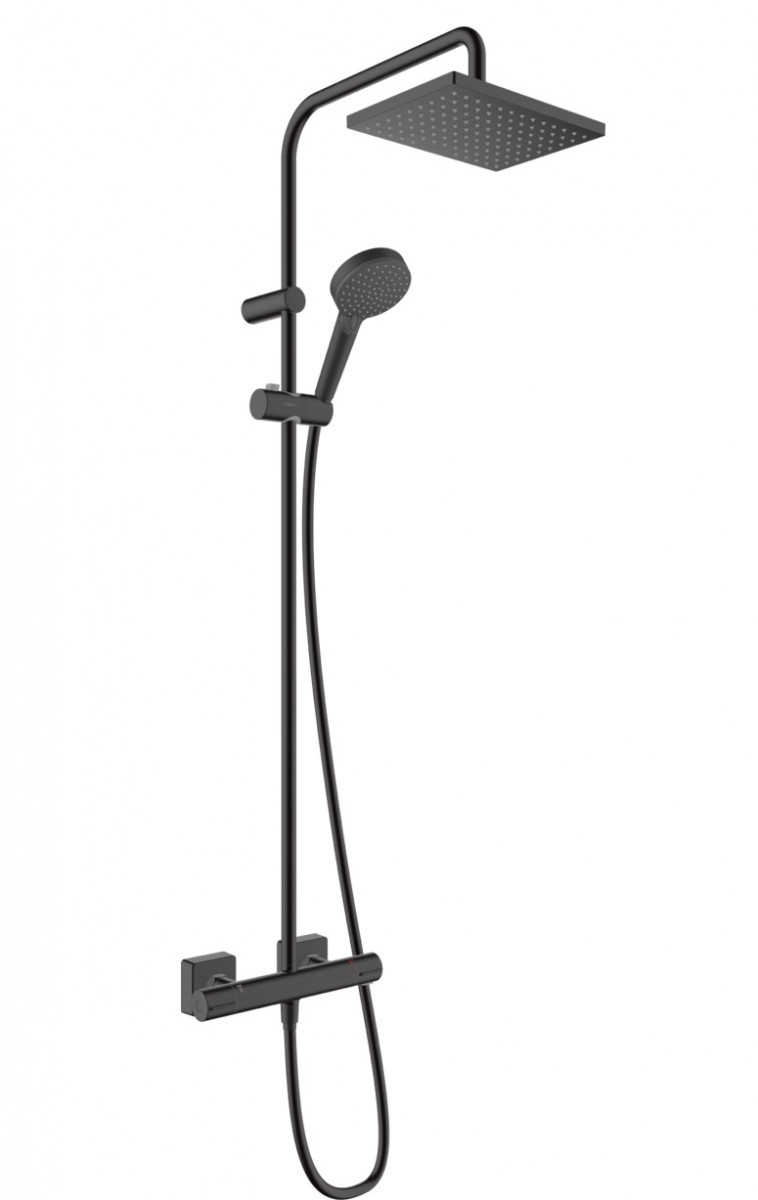Hansgrohe Vernis Shape 230 1jet EcoSmart komplet prysznicowy z termostatem czarny 26097670