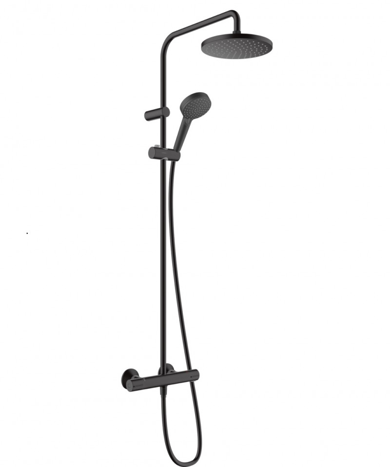 Hansgrohe Vernis Blend 200 1jet EcoSmart komplet prysznicowy z termostatem czarny 26089670