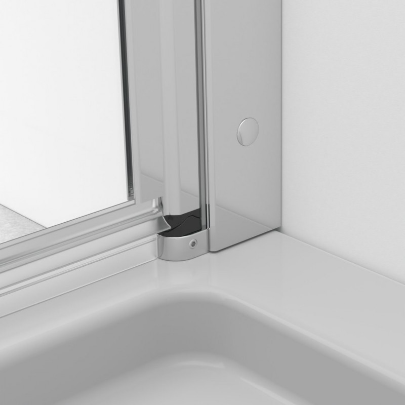 Radaway Eos PNJ I parawan nawannowy jednoczęściowy 50 cm lewy chrom przeźroczyste Easy Clean 1205102-101L