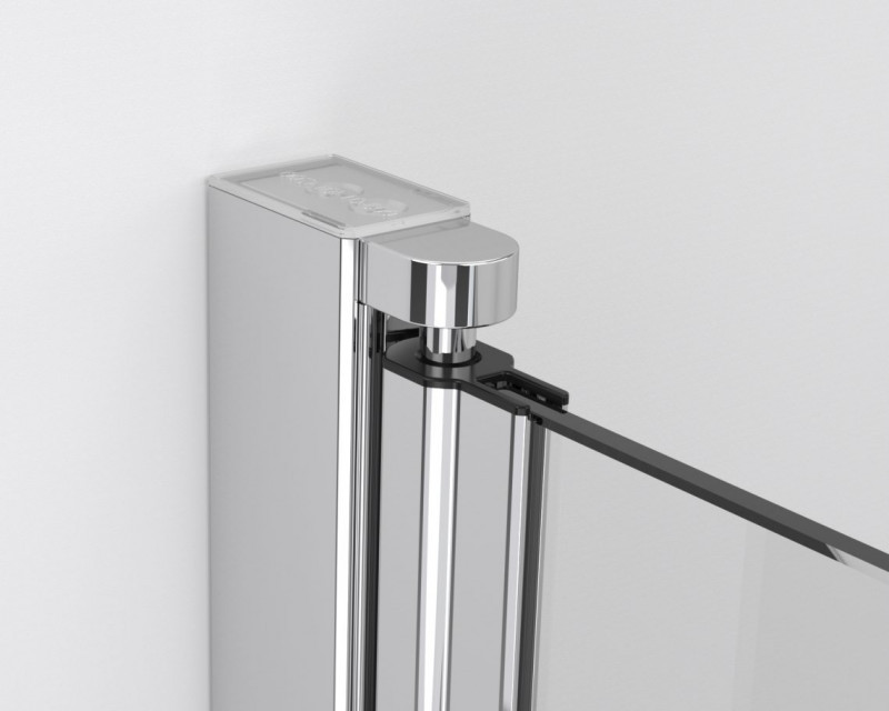 Radaway Eos PND I parawan nawannowy dwuczęściowy składany 130 cm lewy chrom przeźroczyste Easy Clean 1205202-101L