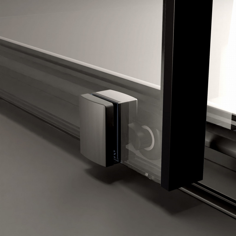 Radaway Alienta Black DWJ drzwi przesuwne 120 cm L/P czarny przeźroczyste Easy Clean 10260120-54-01