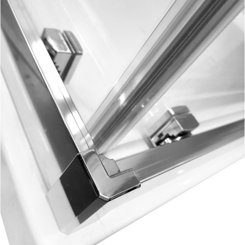 Radaway Alienta C kabina kwadratowa 80x80 drzwi przesuwne chrom przeźroczyste Easy Clean 10238080-01-01