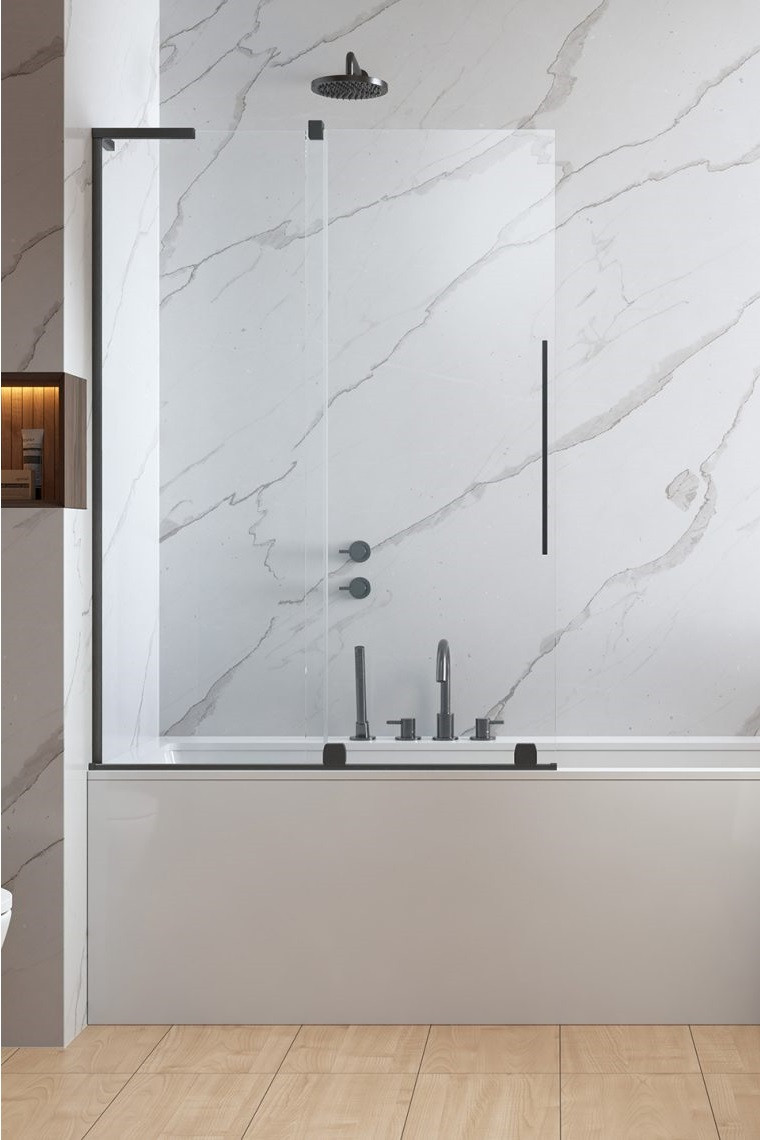 Radaway Furo SL Brushed GunMetal PND II parawan wannowy przesuwny 100 cm lewy gunmetal przeźroczyste Easy Clean 10309538-92-01L + 10112494-01-01