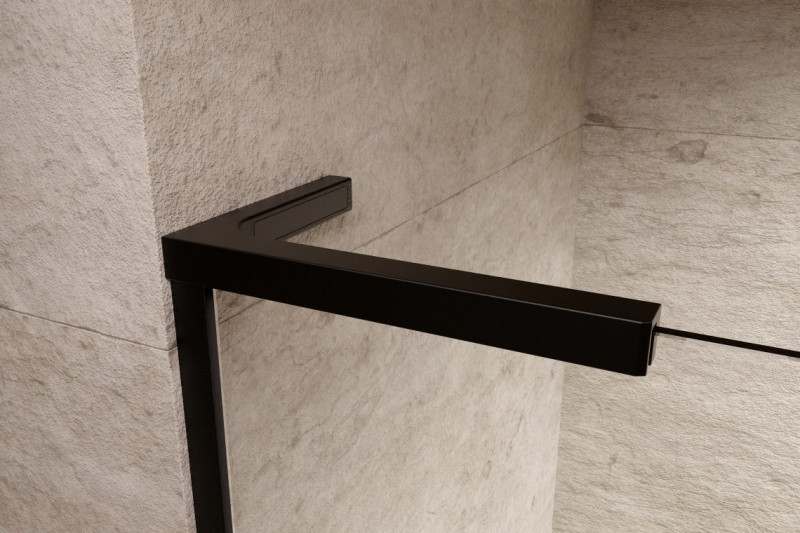 Radaway Furo SL Black PND II parawan wannowy przesuwny 100 cm lewy czarny przeźroczyste Easy Clean 10309538-54-01L + 10112494-01-01