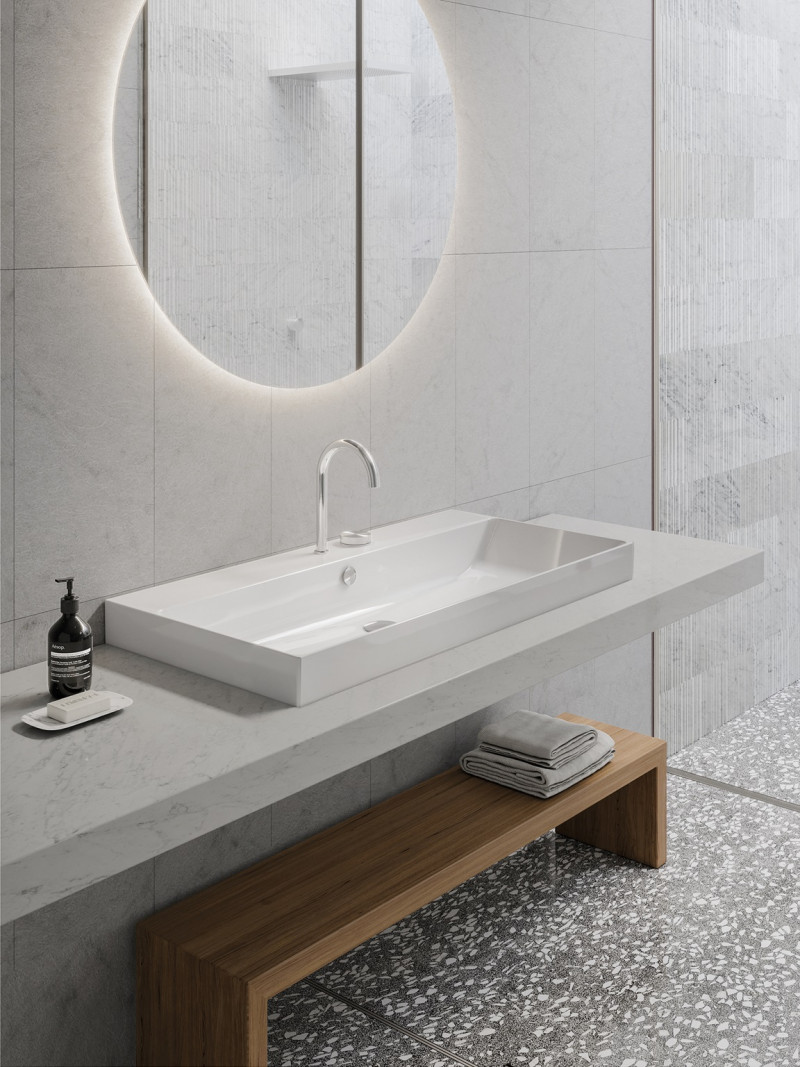 Catalano New Zero 100 umywalka 100x50 z otworem biały Cataglaze 0121001001