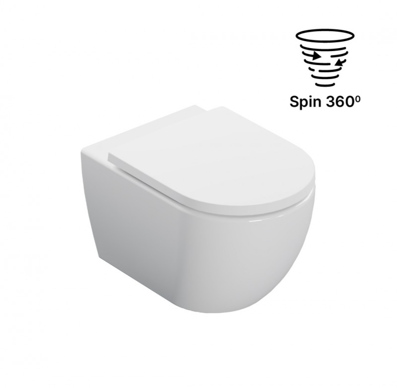 Excellent Stellar Spin 360 muszla WC wisząca + deska wolnoopadająca biały połysk CENL.6603.535.WH