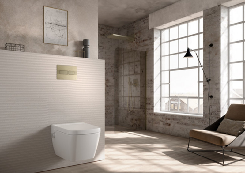 Tece Solid przycisk spłukujący metalowy do stelaża WC nikiel szczotkowany 9240437