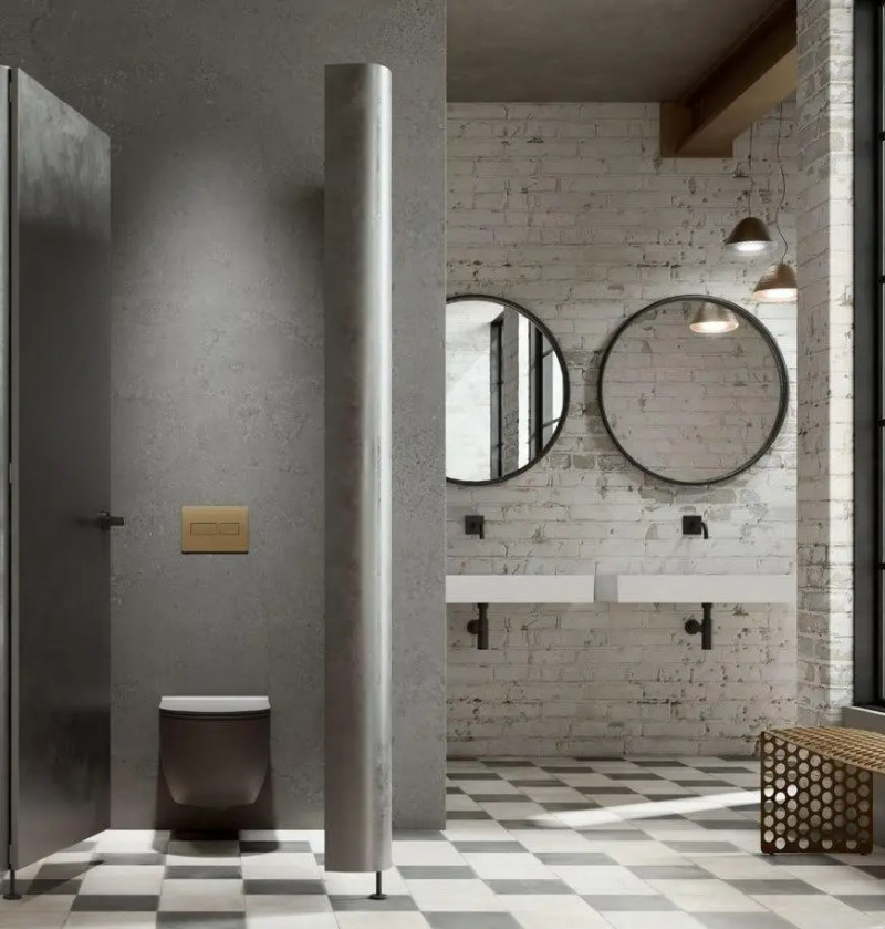 Tece Solid przycisk spłukujący metalowy do stelaża WC brąz szczotkowany 9240435