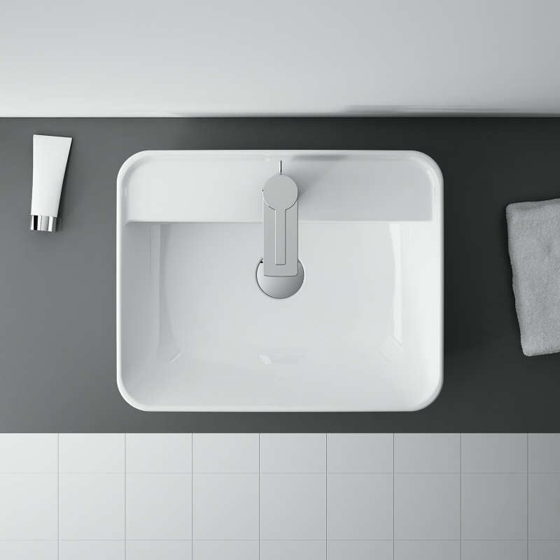 Elita Enzo umywalka nablatowa ceramiczna 50x40 biała 145082