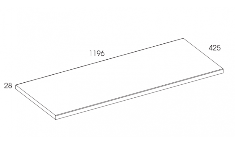 Elita Barcelona blat pełny 120x42,5 cm dąb classic PCV 166886 - !!!!!