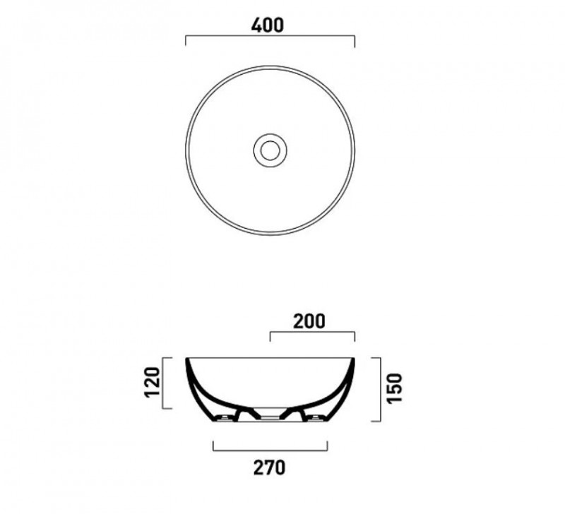 Catalano Green umywalka nablatowa 40x40 biały połysk Cataglaze 0423400001