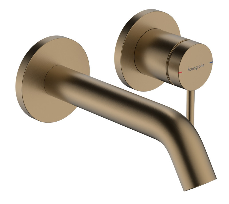 Hansgrohe Tecturis S bateria umywalkowa podtynkowa z wylewką 16,5cm brąz szczotkowany 73350140